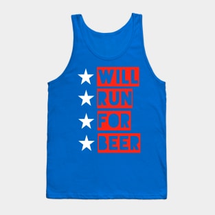 Will Run For Beer - 4th of July Tank Top